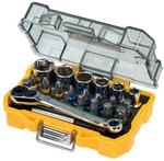 DEWALT 24-tlgs. Schrauber Bit- und Ratschen Set (1x Ratsche, 15x 25 mm Bits, 6x