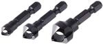 wolfcraft Querlochsenker-Set, 3-tlg. - 4375000 - Zum Entgraten und Ansenken von