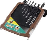 wolfcraft Holzspiralbohrer-Set, &Oslash; 3-10 mm, 7-tlg. I 7107000 I 6 Holzspiralbohrer