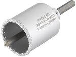 wolfcraft Bohrkrone, hartmetallbestreut, mit Spanndorn I 3895000 I F&uuml;r Sanit&auml;r- und