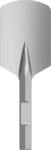Bosch 1x PRO HEX 28-4C Spatmei&szlig;el, gerundet, 135 x 400 mm