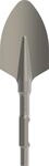 Bosch 1x PRO Hex 30-4C Spatmei&szlig;el, gerundet (f&uuml;r Boden, Schotter, &Oslash; mm,