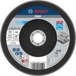 Bosch PRO X571 F&auml;cherschleifscheibe, gerade, 180 mm, K40 | f&uuml;r Stahl, Edelstahl,