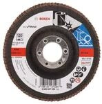 Bosch PRO X571 F&auml;cherschleifscheibe, gerade, 115 mm, K40 | f&uuml;r Stahl, Edelstahl,