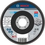 Bosch PRO X571 F&auml;cherschleifscheibe, gerade, 125 mm, K40 | f&uuml;r Stahl, Edelstahl,