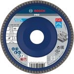 Bosch PRO X571 F&auml;cherschleifscheibe, gerade, 115 mm, K40 | f&uuml;r Stahl, Edelstahl,