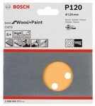 Bosch Professional 5 St&uuml;ck Schleifblatt C470 Best for Wood+Paint (Holz und Farbe, &Oslash;