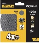 DEWALT Schleifgitter Extreme (120er K&ouml;rnung, 125 mm &Oslash;, mit Klettfix, f&uuml;r den