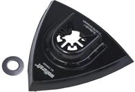 Wolfcraft Dreieckschleifer Schleifplatte 95 mm mit Klettgewebe f&uuml;r schnellen