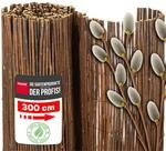 NOOR Weidenmatte Deluxe - Sichtschutzmatte Weidenzaun - Natur 1,8x3,0 m 