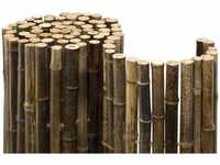 NOOR Bambusmatte Black Edition 0,90 x 2,50m I Natürliche Bambus-Sichtschutzmatte mit