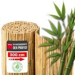 NOOR Bambusmatte Bahia - Sichtschutzmatte Bambuszaun - Natur 1,8 x 3,0 m 