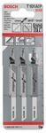 Bosch Professional 3 x Stichs&auml;geblatt T 101 AIF Clean for Hard Wood (f&uuml;r hartes