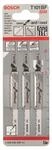 Bosch 3x PRO Hardwood clean T101BF Stichs&auml;geblatt (f&uuml;r Hartholz, Faserplatte mit