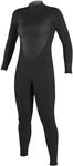 O'Neill WMS Epic 5/4 Back Zip Full Wetsuit Black,16