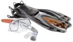 Aqua Lung Sport Proflex Pro ADJ Maske/Schnorchel und Fin Set S Silber/Orange