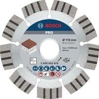 Bosch 1x PRO Abrasive Diamanttrennscheiben f&uuml;r kleine Winkelschleifer (f&uuml;r...