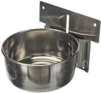 Nobby Edelstahlnapf zum Einh&auml;ngen mittel, &Oslash; 12,5 cm, 0,60 ltr.