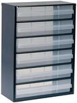 raaco Kleinteilemagazin C9-6 mit 6 Schubladen, Tragkraft 20 kg, 15 x 30.6 x 41.7 cm,