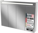 FACKELMANN TWINDY LED-Spiegelschrank, Ma&szlig;e: 110x79x17 cm, Korpus in Wei&szlig; Glanz,