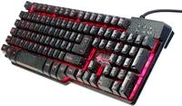 GeneralKeys Tastatur LED: Halbmechanische USB-Gaming-Tastatur, 7-farbig beleuchtet,