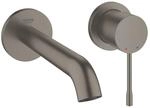 GROHE Essence | Badarmatur - 2-Loch-Waschtischbatterie | hard graphite geb&uuml;rstet 
