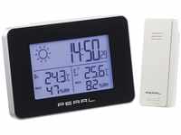 PEARL Funkthermometer: Wetterstation mit Funkwecker, Thermo-/Hygrometer und