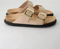 Birkenstock 1029386-40, Birkenstock Schuhe - Arizona Droplet Buckle Lackleder (Beige,