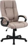 CLP B&uuml;rostuhl ergonomisch mit Rollen und H&ouml;henverstellung, Chefsessel