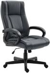 CLP B&uuml;rostuhl ergonomisch mit Rollen und H&ouml;henverstellung, Chefsessel