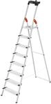 Hailo L80 ComfortLine Alu-Sicherheits-Stehleiter - 8 XXL-Stufen belastbar bis 150 kg