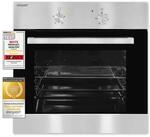 Exquisit Einbaubackofen, Backofen Einbauger&auml;t Silber, 62 L Garraum, Einfache