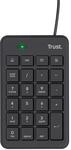 Trust Xalas USB Numpad f&uuml;r Laptop und Desktop PC, Flacher Ziffernblock mit 5