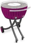 LotusGrill XXL (G600) Gartengrill 21,8kg, Pflaumenlila mit USB Anschluss