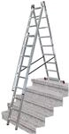 Krause Corda Vielzweckleiter 3x9 Sprossen Mehrzweckleiter Leiter mit...