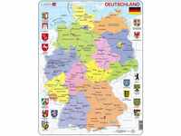 Larsen K21 Deutschland Politische Karte, Deutsch Ausgabe, Rahmenpuzzle mit 48...