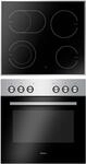 Einbauherd Set | Backofen mit Grill und Umluft | Rahmenloses Glaskeramik...