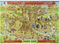 HEYE 29833 Monkey Habitat Standard 1000 Teile, Marino Degano, Funky Zoo, Brown