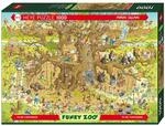 HEYE 29833 Monkey Habitat Standard 1000 Teile, Marino Degano, Funky Zoo, Brown