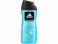 adidas 3in1 Ice Dive Duschgel für ihn, mit aquatisch-frischem Duft, 250 ml
