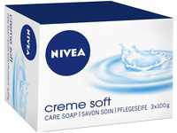 Nivea Cremeseife Creme Soft, 3 x 100 g, 3er Pack (3 x 3 Stück)