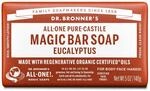 Dr Bronner's Reine Naturseife | Eukalyptus | Seifenst&uuml;ck | Mit Biologischen &Ouml;len 