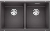 BLANCO SUBLINE 350/350-U | Granitsp&uuml;le aus SILGRANIT felsgrau | Einbauart: Unterbau