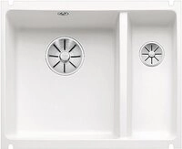 BLANCO SUBLINE 350/150-U | Keramik kristallwei&szlig; gl&auml;nzend | Einbauart: Unterbau 