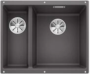BLANCO SUBLINE 340/160-U | Granitsp&uuml;le aus SILGRANIT felsgrau | Einbauart: Unterbau