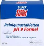 fittydent&reg; Super Reinigungstabletten | 32 St&uuml;ck | Entfernt fast unsichtbare