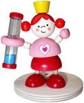 Hess Holzspielzeug 14519 - Zahnputzuhr aus Holz f&uuml;r Kinder, Serie Prinzessin, inkl.