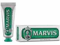 Marvis Zahnpasta Classic Strong Mint, 25 ml, aromatische Zahncreme in Reisegröße