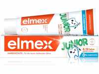elmex Zahnpasta Junior 6-12 Jahre 75ml – medizinische Zahnreinigung mit 1400 ppm