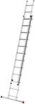 Hailo S80 ProfiStep Duo Alu-Schiebeleiter - 2 x 12 Sprossen belastbar bis 150 kg -